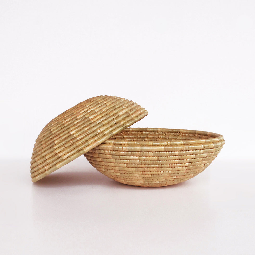 Covered Sisal Bowl from Rwanda